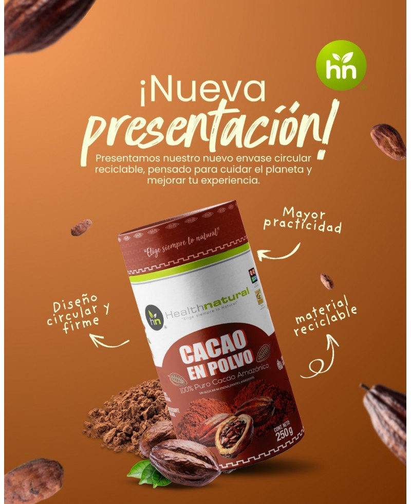 CACAO EN POLVO 250 grs ENVASE CIRCULAR 